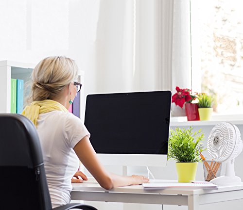Genesis 6 Inch Clip Convertible Table Top & Clip Fan Two Quiet Speeds   Ideal For The Home, Office, Dorm, More Off White