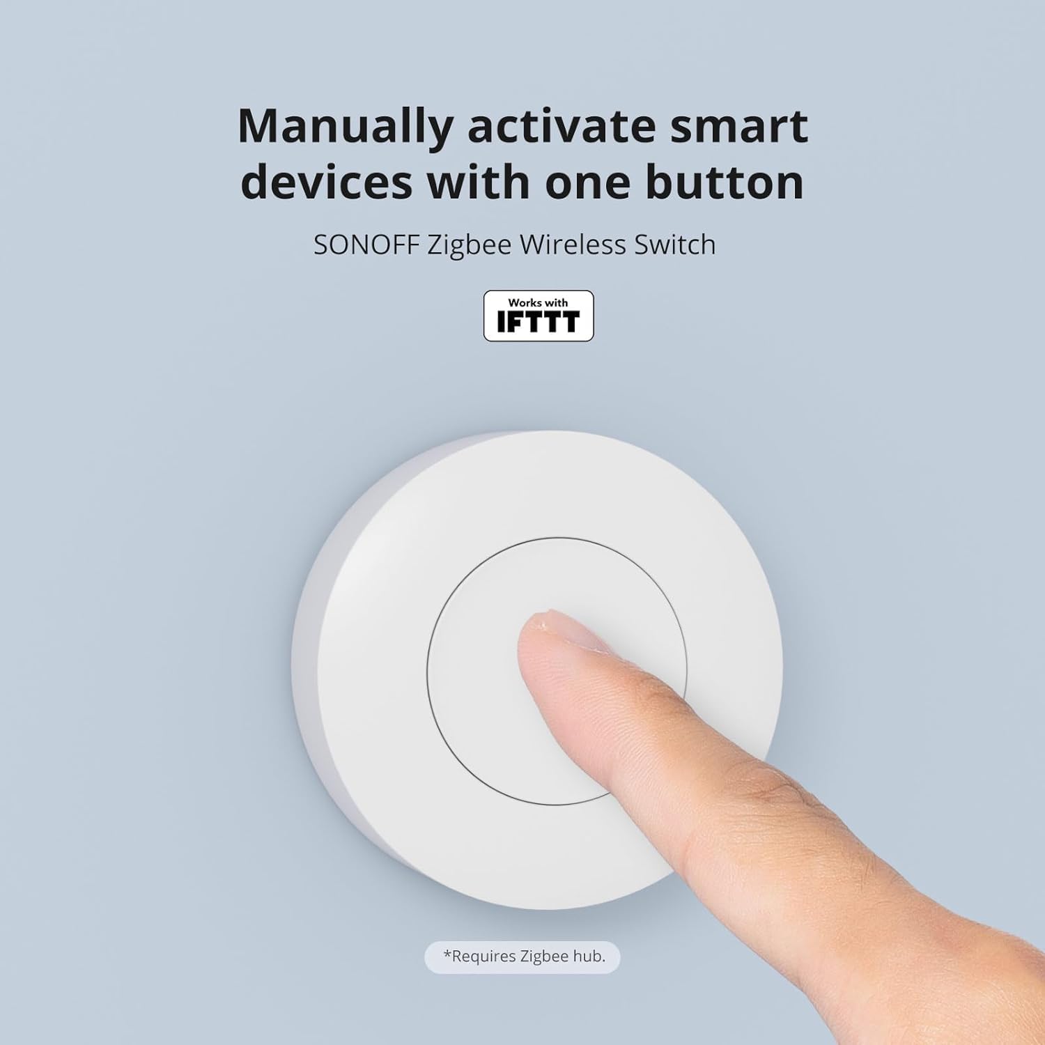 Sonoff Zigbee Switch, Snzb 01P Wireless Push Button, Supports To Create Smart Scenes, Trigger The Connected Devices On Ewelink A