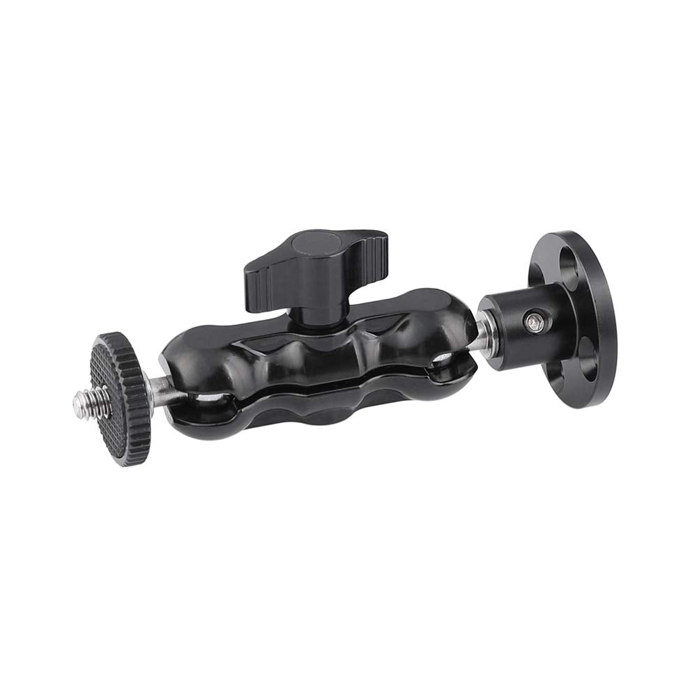 Kayulin 1/4'' 20 Mini Ball Head Wall Ceiling Mount For Monitor Home Surveillance System (Black)