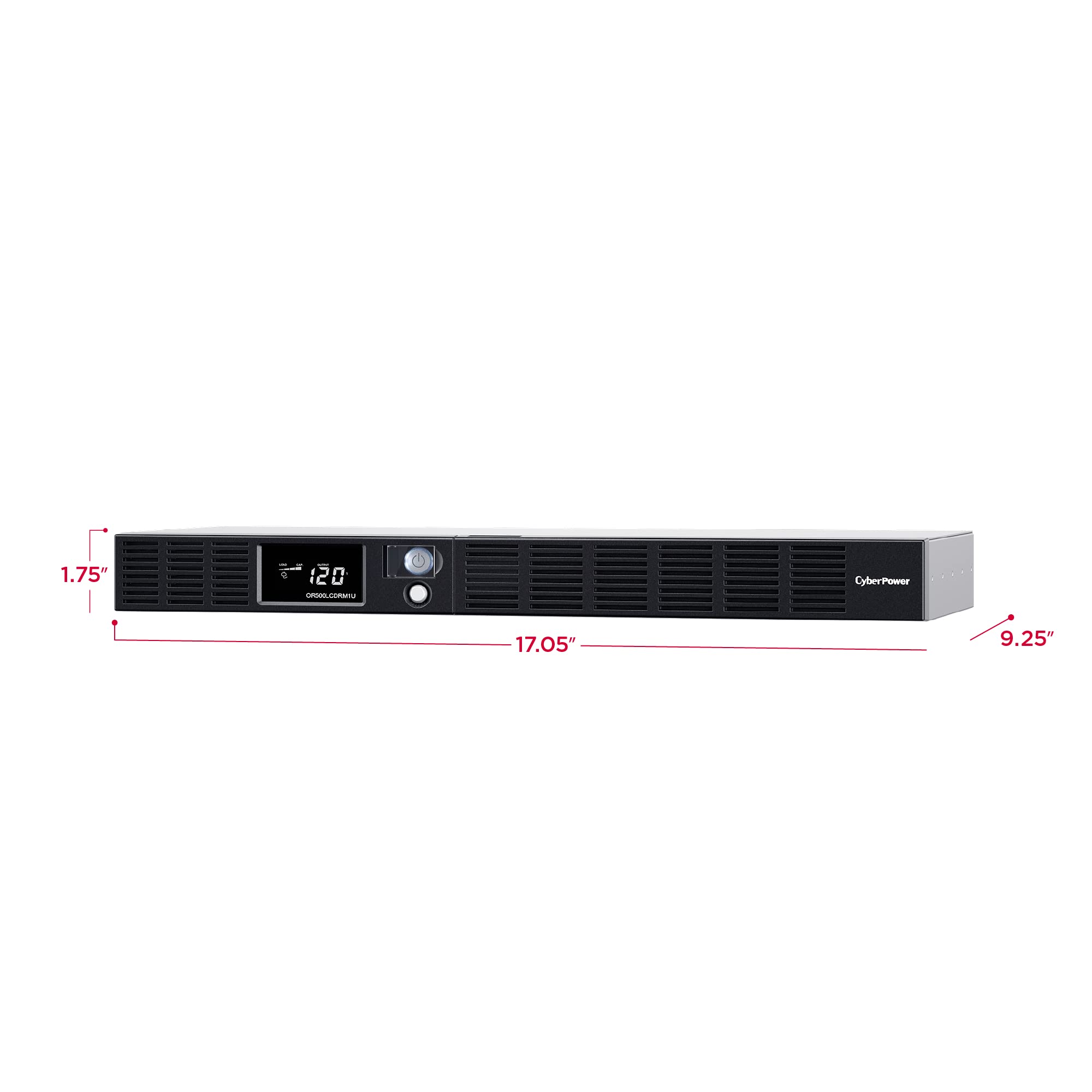 Cyberpower Or500Lcdrm1U Smart App Lcd Ups, 500Va/300W, 6 Outlets, Avr, 1U Rackmount