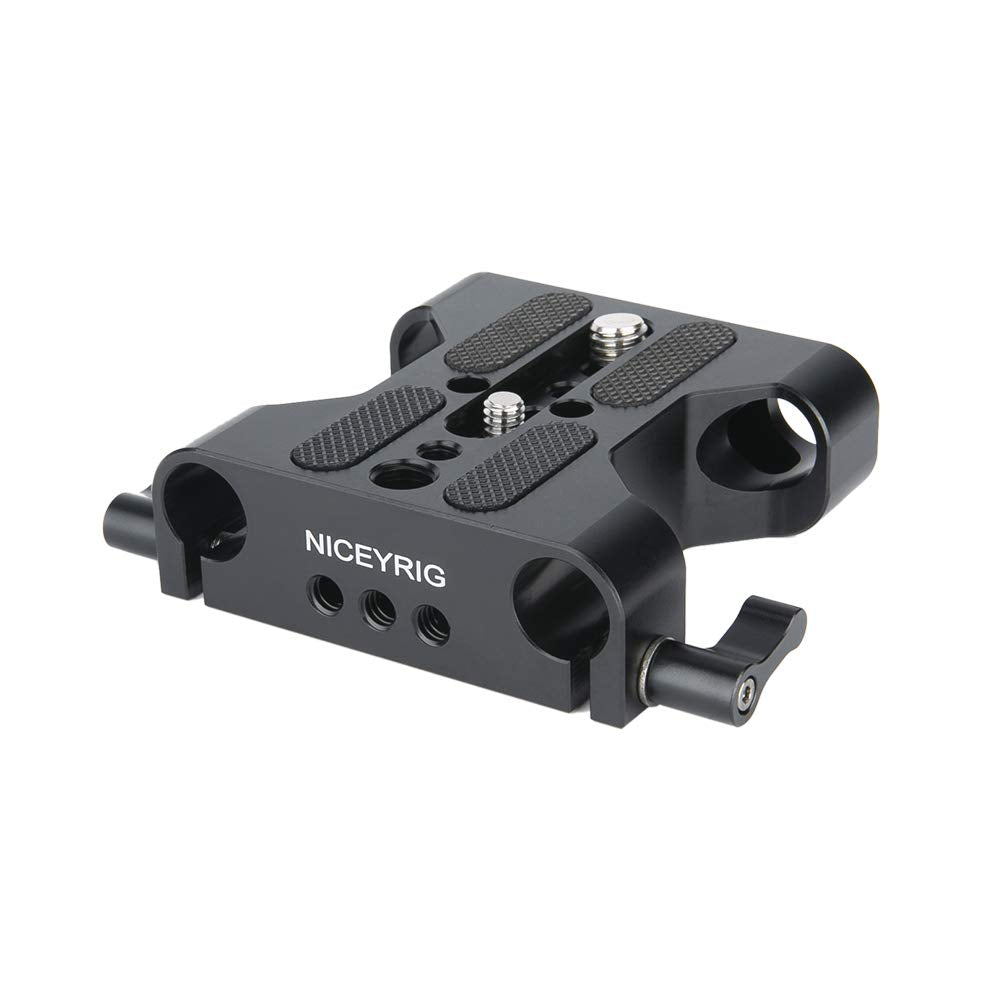 Niceyrig Multipurpose Camera Base Plate With 15Mm Rod Rail Clamp For Dslr Rig Support System