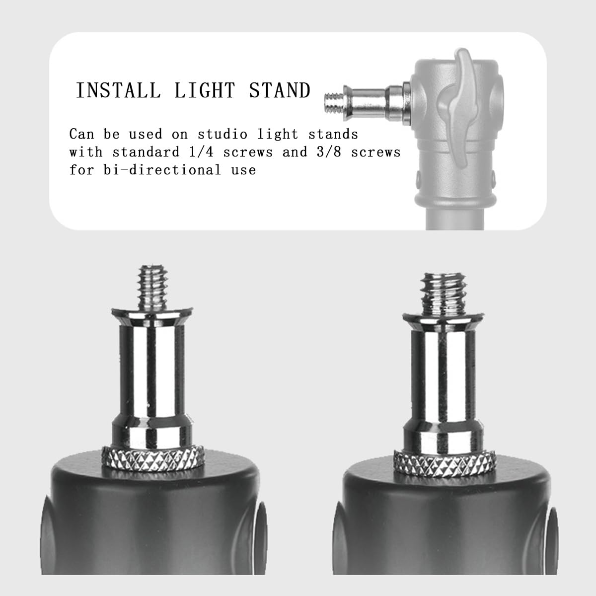 4 Pieces Standard 1/4 To 3/8 Inch Metal Male Convertor Threaded Screw Tripod Adapter Spigot Stud For Flash Holder, Studio Light