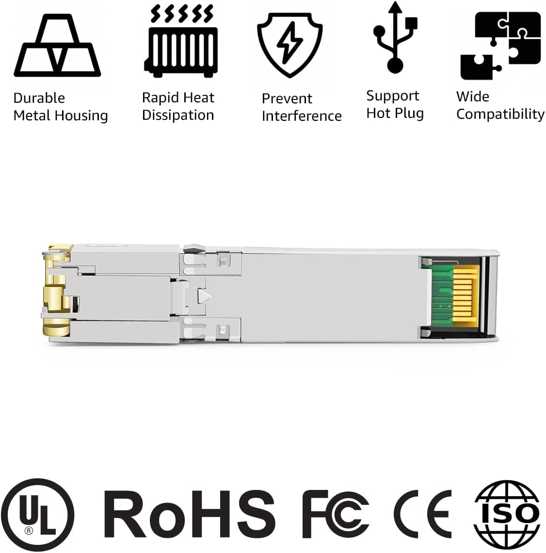 Opstran 10Gbase T Sfp+ To Rj45 Copper Transceiver Module Compatible With Ubiquiti Unifi Ufiber Uf Rj45 10G 80 10G Sfp+ 80M Cat6A/7