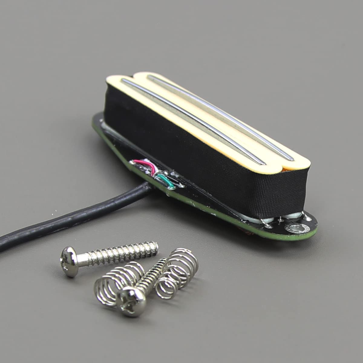 Fleor Dual Hot Rail Humbucker Single-Coil-Sized Guitar Humbucker Pickup(6-7K), Cream