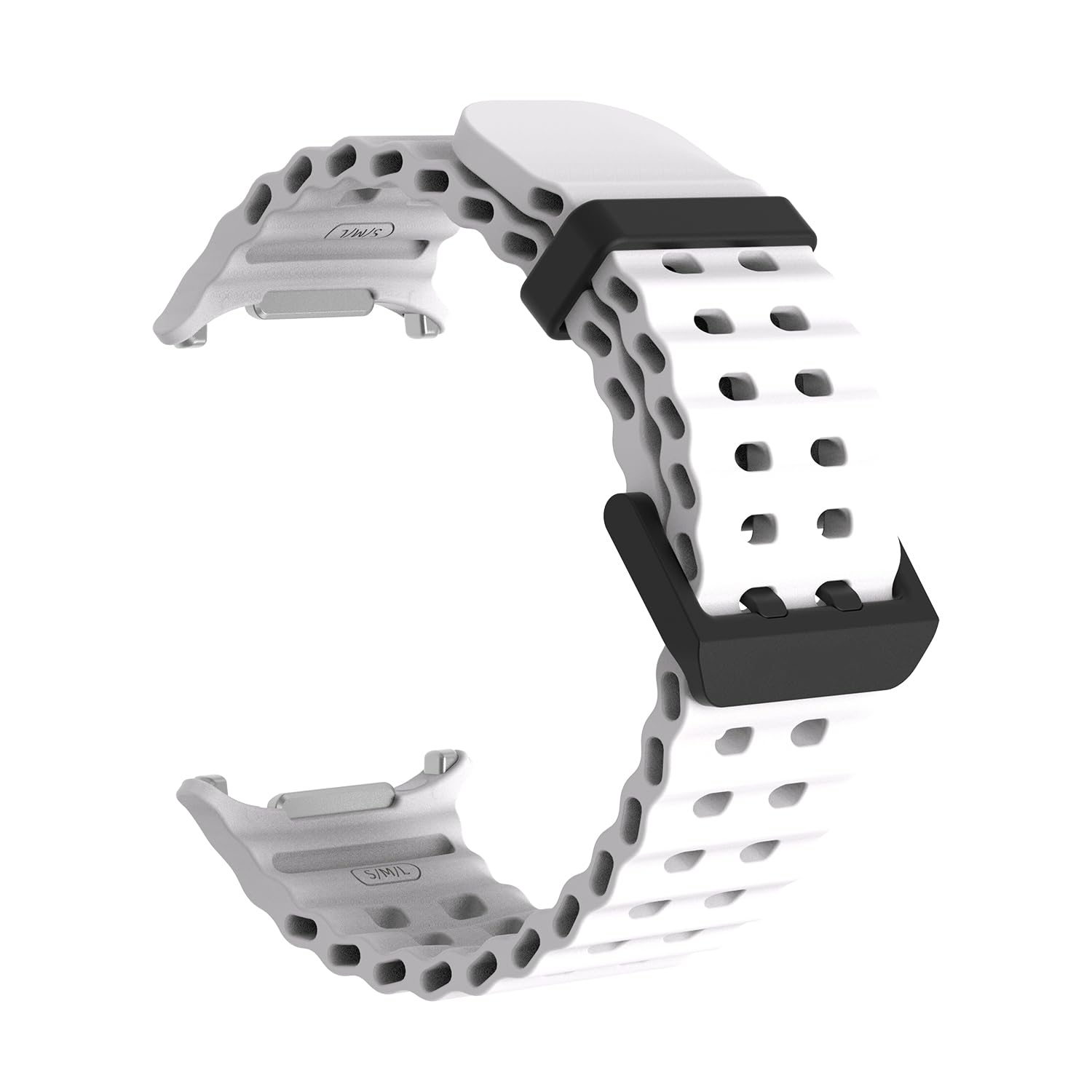 Eanwireless Compatible For Samsung Galaxy Watch 7 Ultra Band 47Mm, Soft Ocean Silicone Sport Strap With Black Metal Buckle Repla