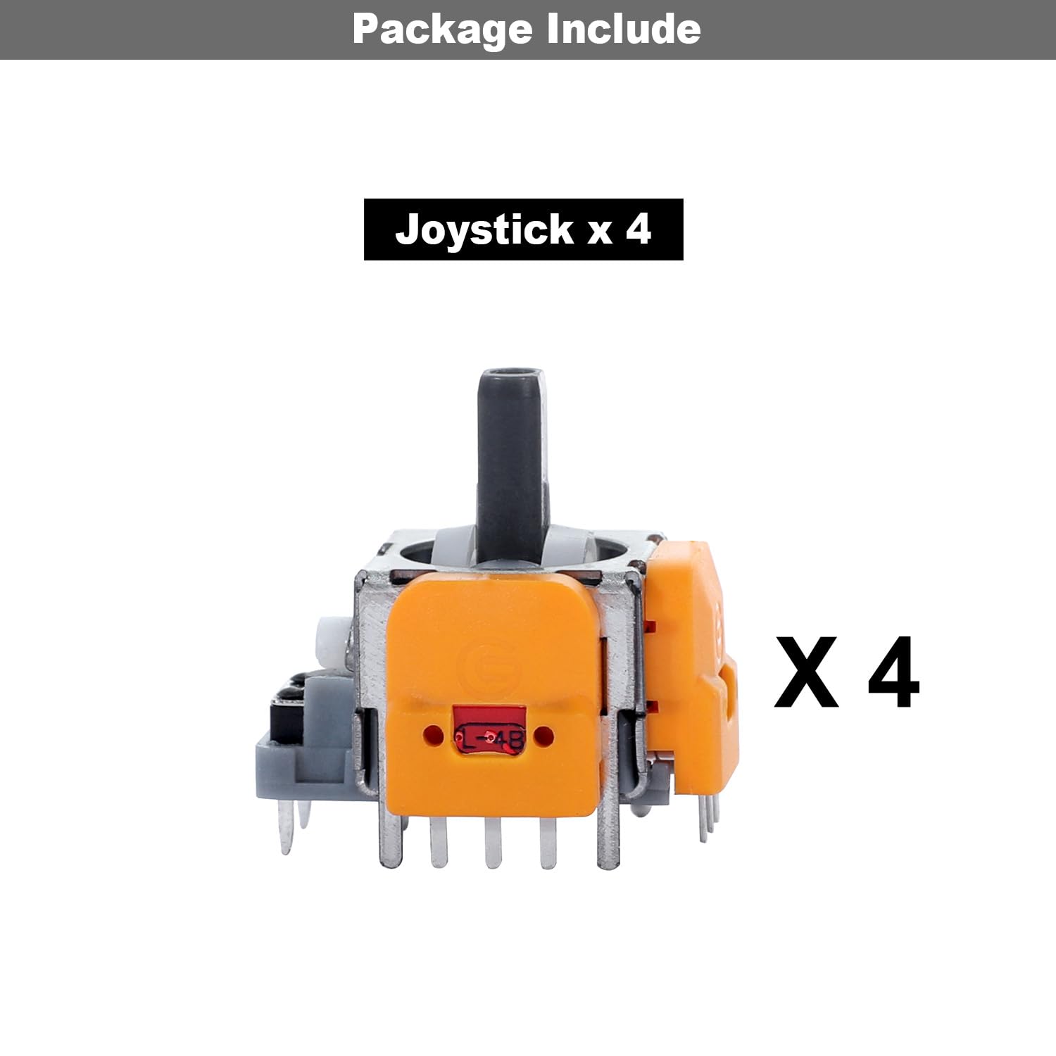 Ikpek 4pcs Orange Hall-Effect Joysticks for PS5 Controller - 3D Analog Sensor Thumb Stick Replacement