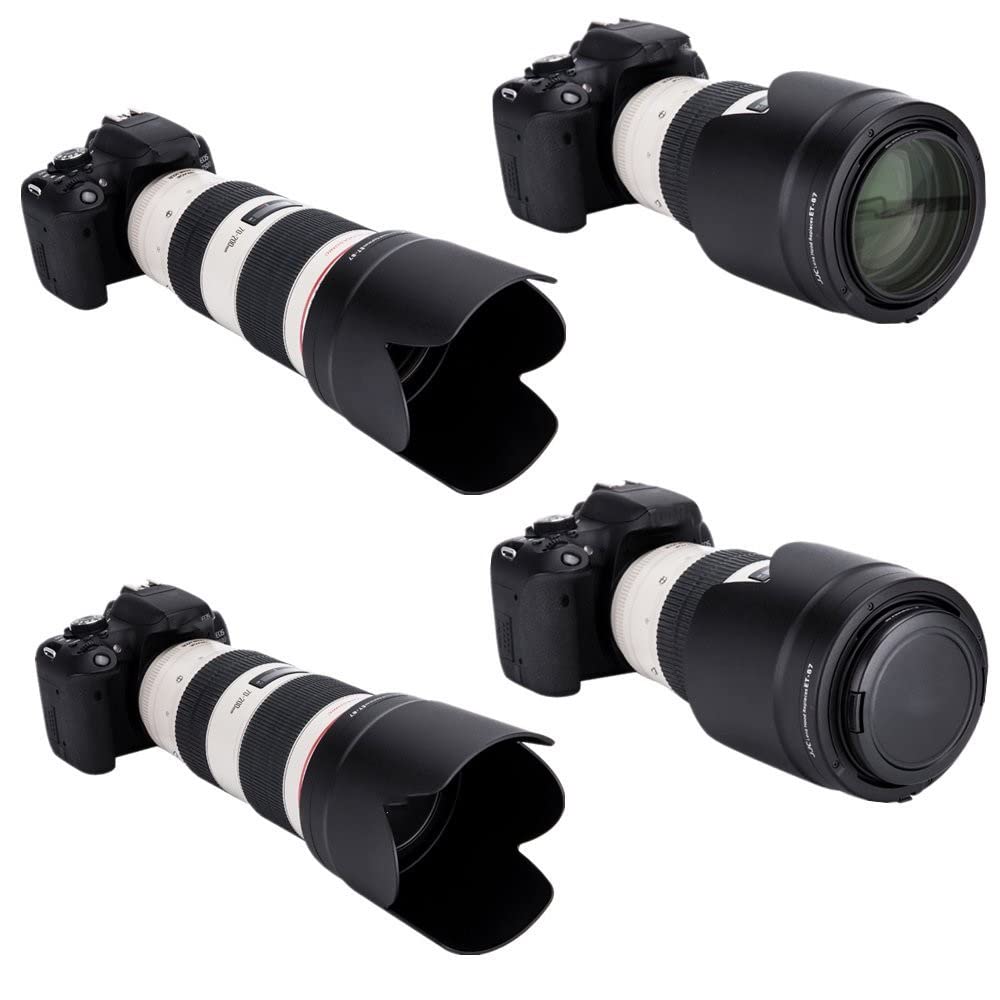 Jjc Dedicated Reversible Lens Hood Shade For Canon Ef 70-200Mm F/2.8L Is Iii Usm & Canon Ef 70-200Mm F/2.8L Is Ii Usm Lens Repla