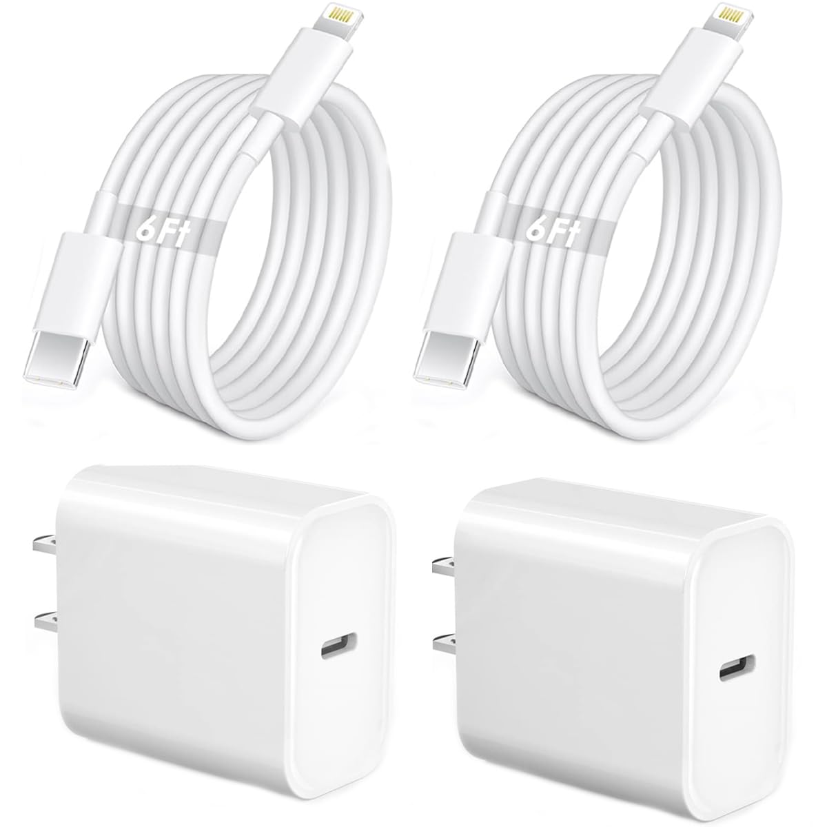 Iphone Fast Charger,Iphone 14 13 12 11 Fast Charger Usb C Wall Charger With 2 Pack 6Ft Fast Charging Cable Compatible With Iphon