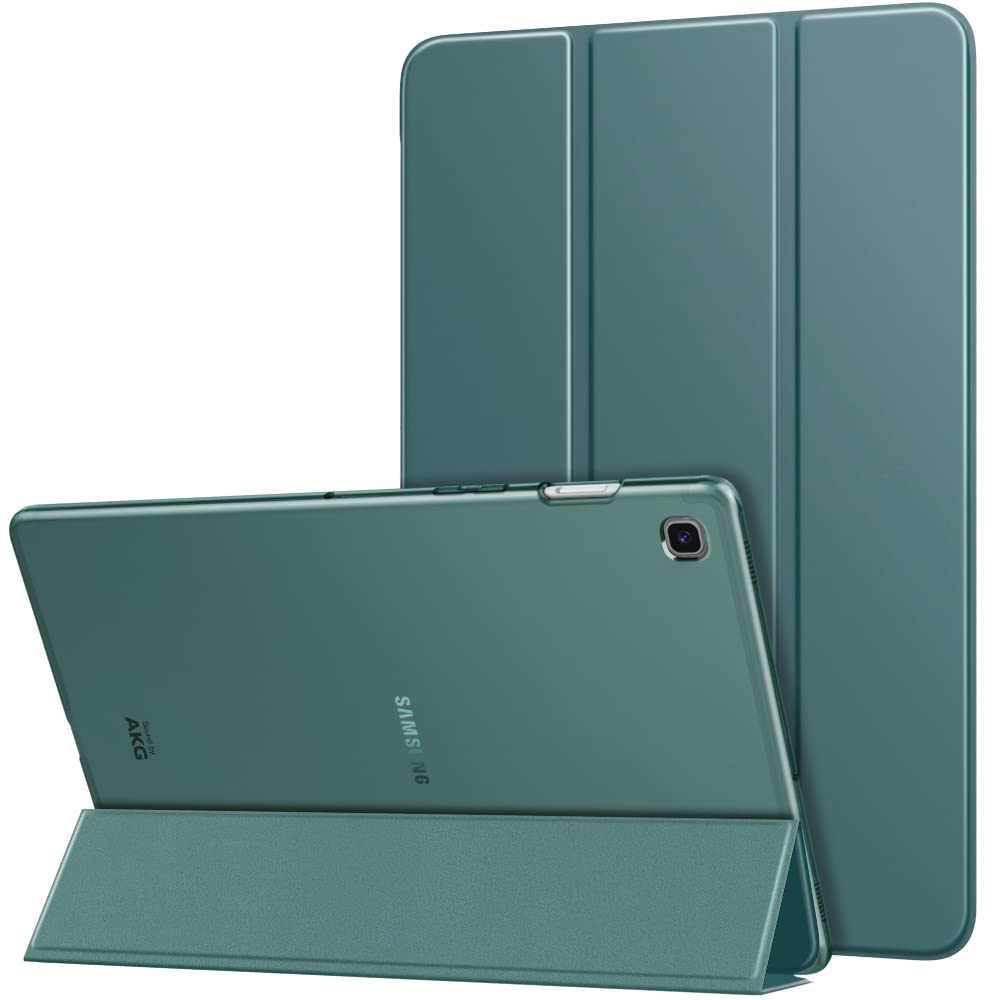 MoKo Case Fit Samsung Galaxy Tab S5e 2019, Ultra Thin Slim Shell Trifold Stand Cover with Frosted Back with Auto Wake and Sleep for Galaxy Tab S5e SM T720/SM T725 2019 Tablet, Midnight Green