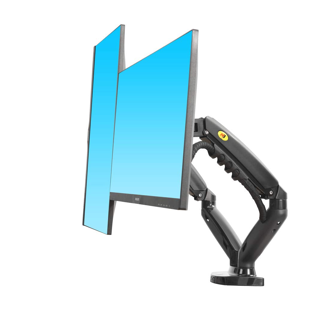 Tecvity  F160 17Inch To 30Inch GasStrut Dual Monitor Desk Mount Arm 17Inch  30Inch Up To 9 Kg Per Arm
