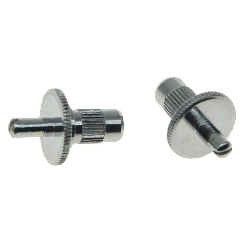 Dopro Pack of 2 Nashville Style Guitar Tune-o-matic Bridge Posts Guitar Bridge Studs Bridge Post with Anchors for Gibson Chrome