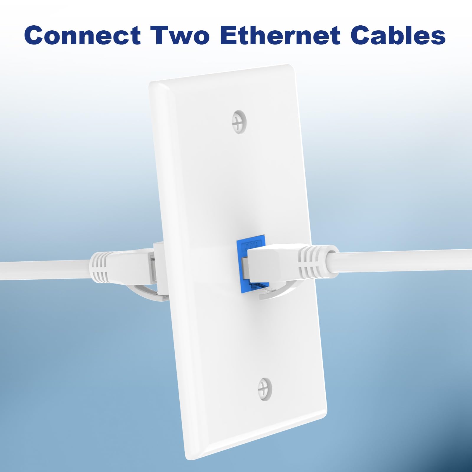 Vce Ethernet Wall Plate (Ul Listed), 1 Port Keystone Jack Wall Plate With Rj45 Keystone Inline Coupler Insert, Female To Female