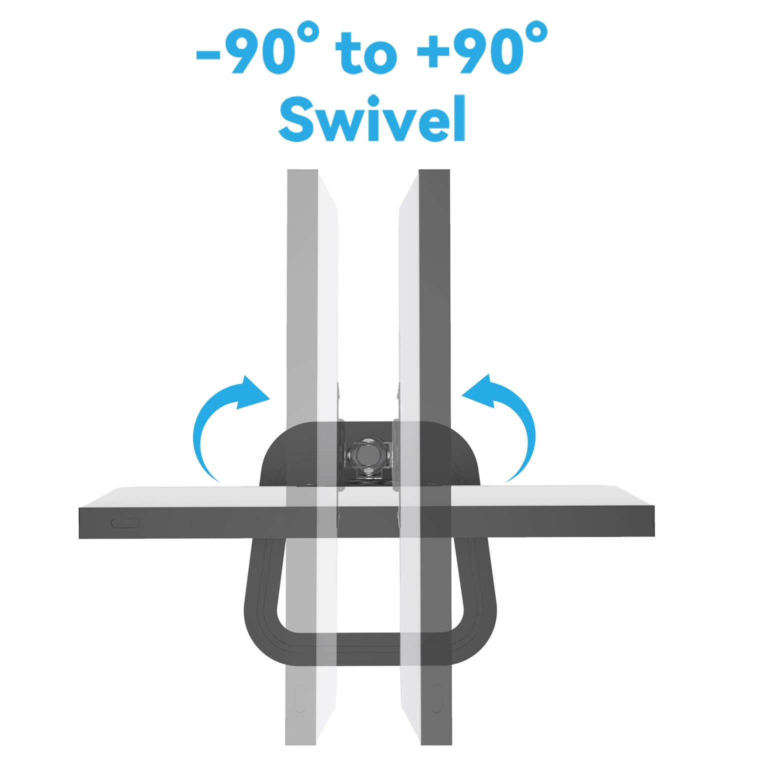 Almoz Swivel And Tilt Stand For Echo Show 15, Raise Up To 10'' From Desk, Metal Show 15 Mount Rotate 360, With Stable Big Base,