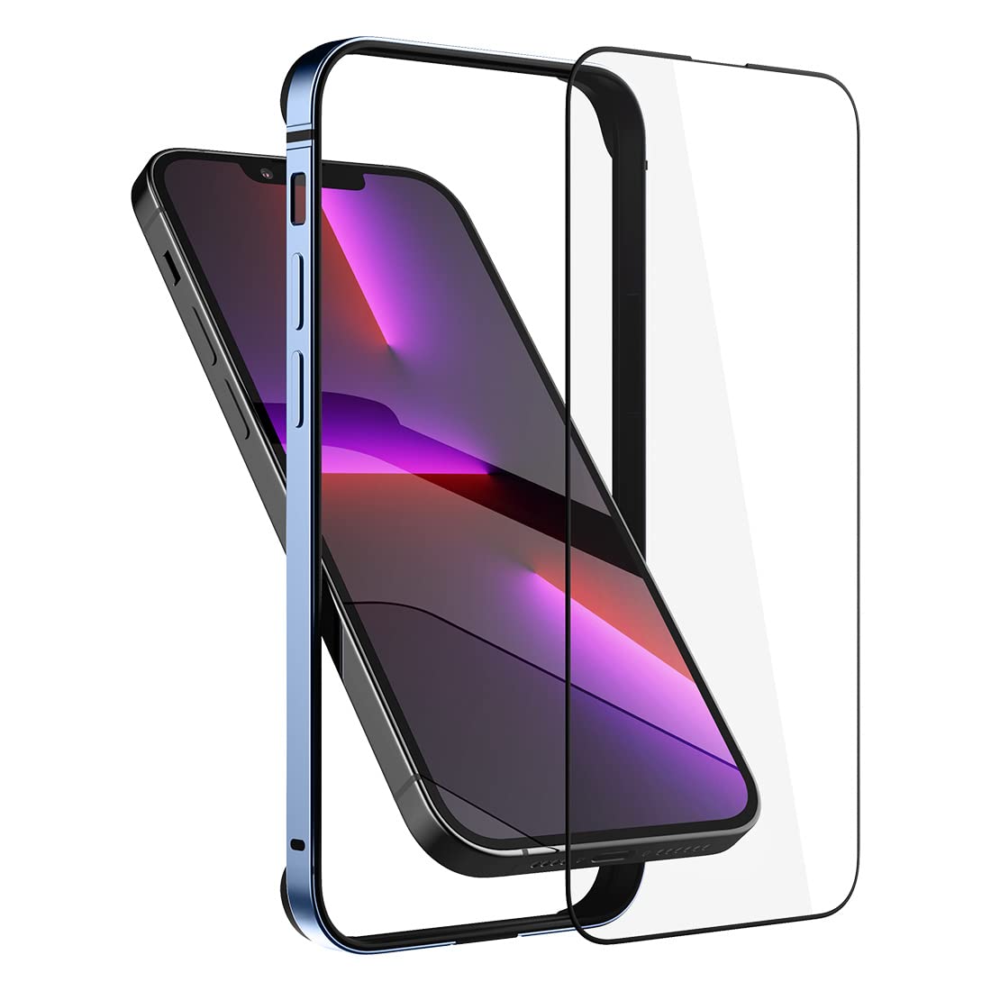 Slim Metal Bumper Case Compatible With Iphone 14/13/13 Pro, Metal Bumper Cover With Soft Tpu Inner [No Signal Interference][Supp