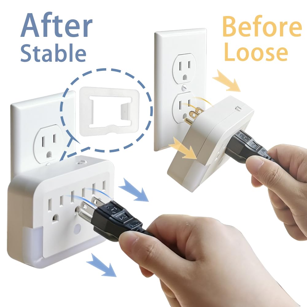 12 Packs Loose Outlet Fix Plug | Make Your Loose Socket Jack Snug For Power Plug | Socket Extender Secured Onto Wall Socket | Wo