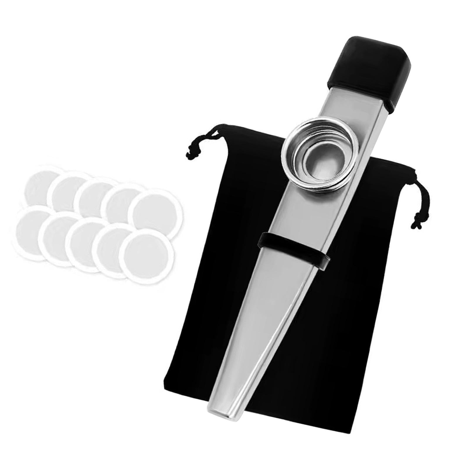 Urjix Kazoo Good Companion Party Favors Mouth Flute For Kids Music Lovers Beginner Silver