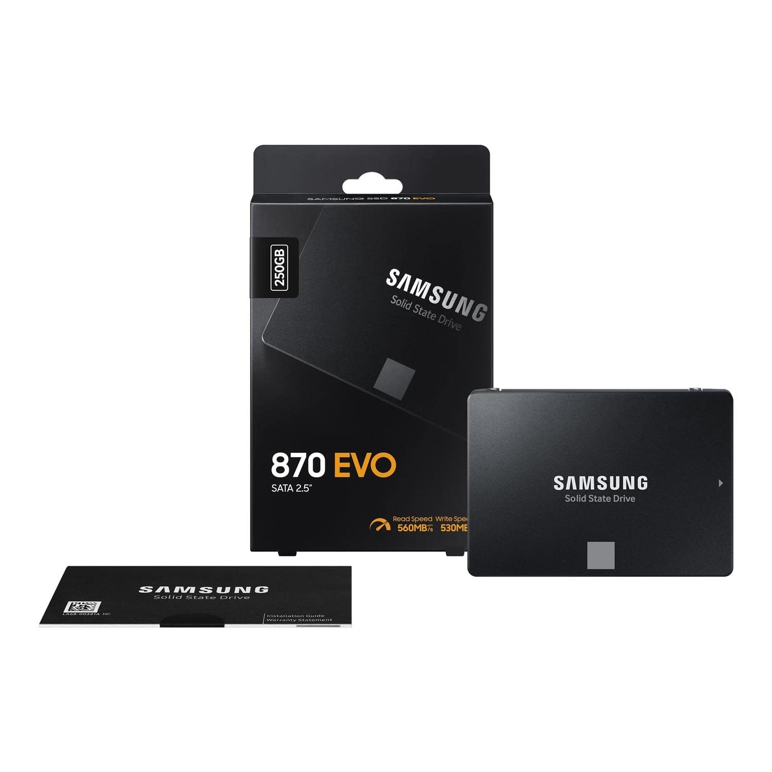 Samsung Ssd 870 Evo, 250 Gb, Form Factor 2.5   , Intelligent Turbo Write, Magician 6 Software, Black