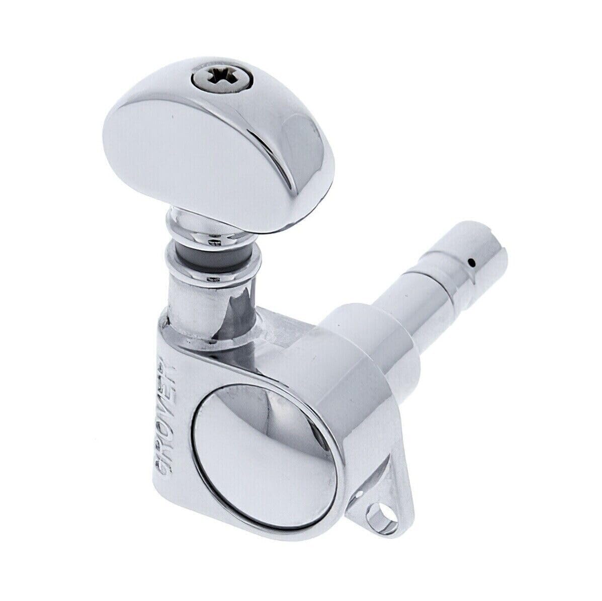 Grover 406C Locking Rotomatics Guitar Tuners, Tuning Machines Set 3+3 18:1 Chrome Mid-Size Mini Tuning Keys With Tonebird Dunlop