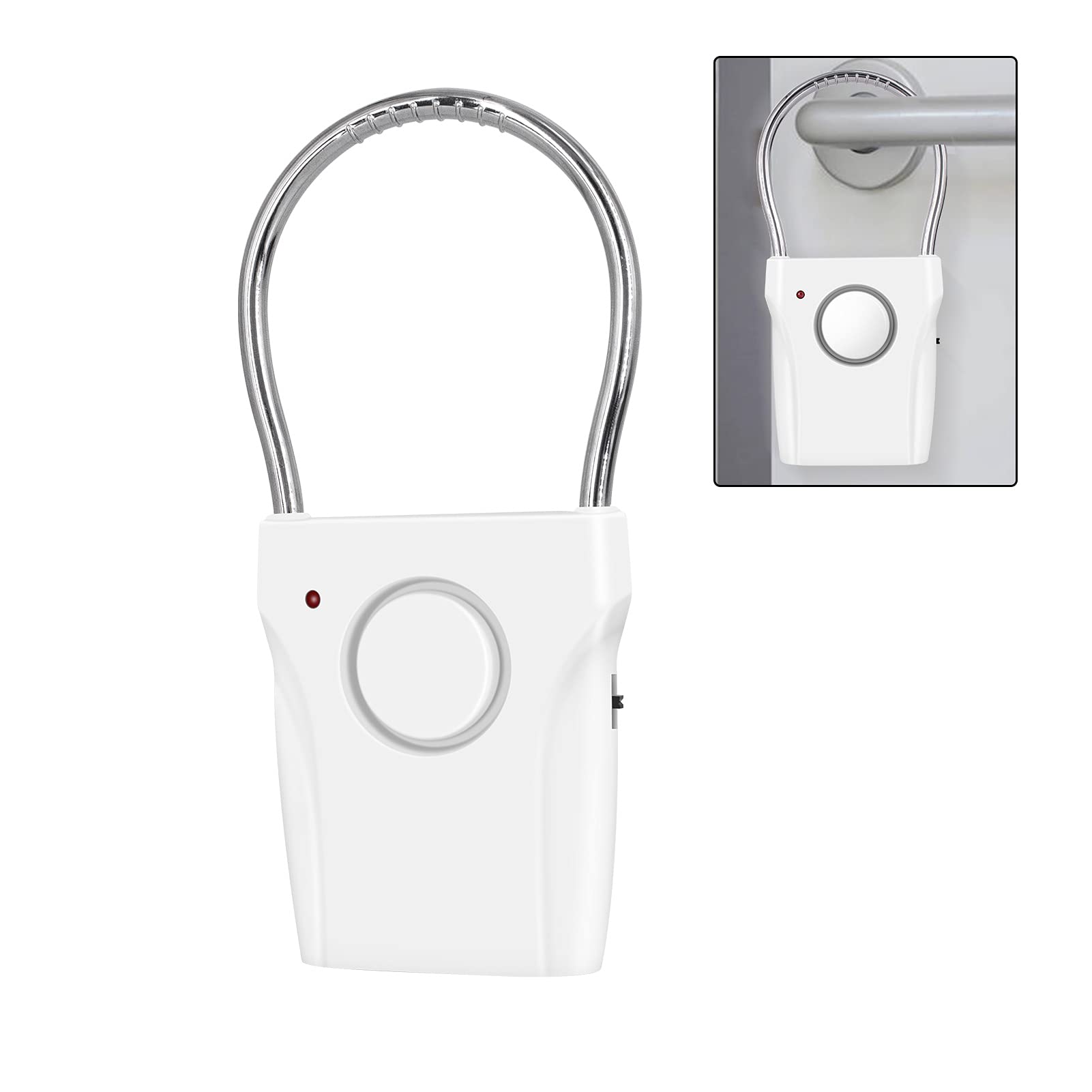 Jian Boland Door Handle Alarm  Door Alarms For Home Security With 120Db Audible Alarm Up To 500Ft   Vibration Triggered Security Alarm For Travel, Hotel, Apartment, And Home Security