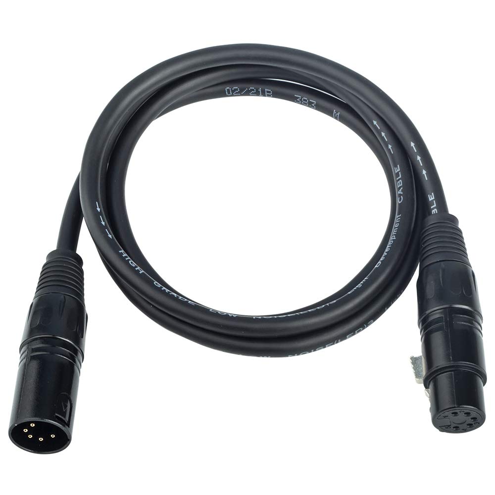 Siyear Dmx 512 Xlr 5 Pin Male To Xlr 5 Pin Female Dmx Lighting Cable(1.5M/5Ft)