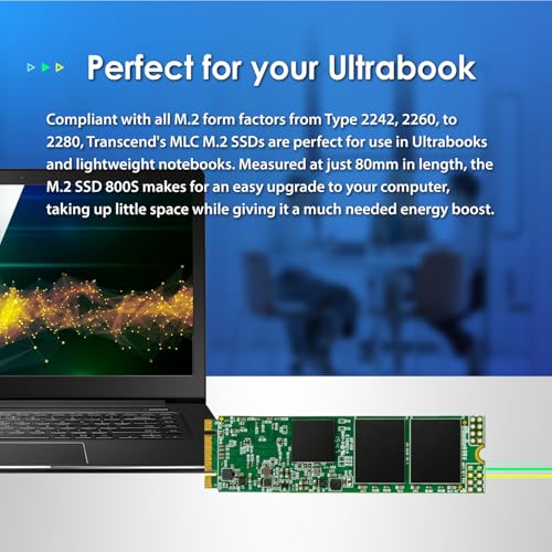 Transcend 256Gb Sata Iii 6Gb/S Mts800 80 Mm M.2 Solid State Drive (Ts256Gmts800)