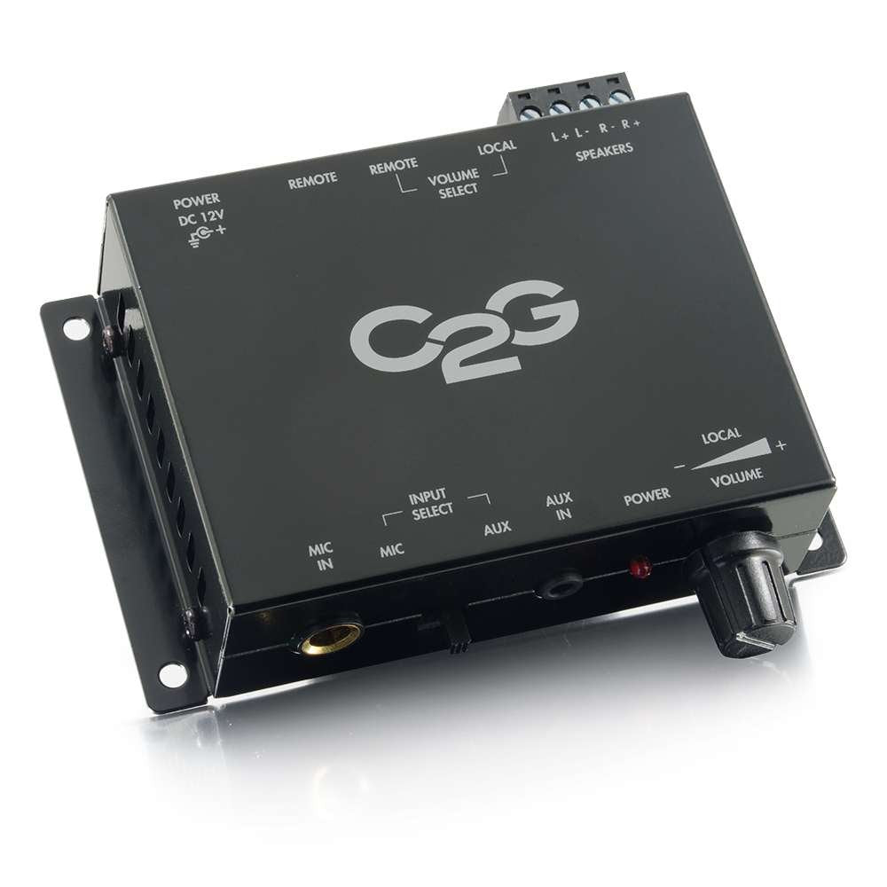 C2G 40881 25/70V 50W Audio Amplifier, Plenum Rated, Taa Compliant, Black