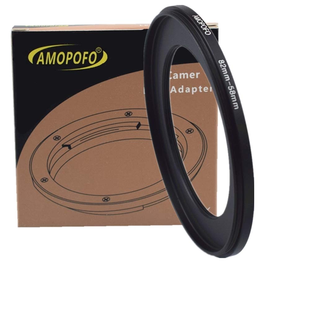 82 To 58Mm Metal Ring/82Mm To 58Mm Step Down Rings Filter Adapter For Uv,Nd,Cpl,Metal Step Down Rings,Compatible With All 82Mm Camera Lenses & 58Mm Accessories