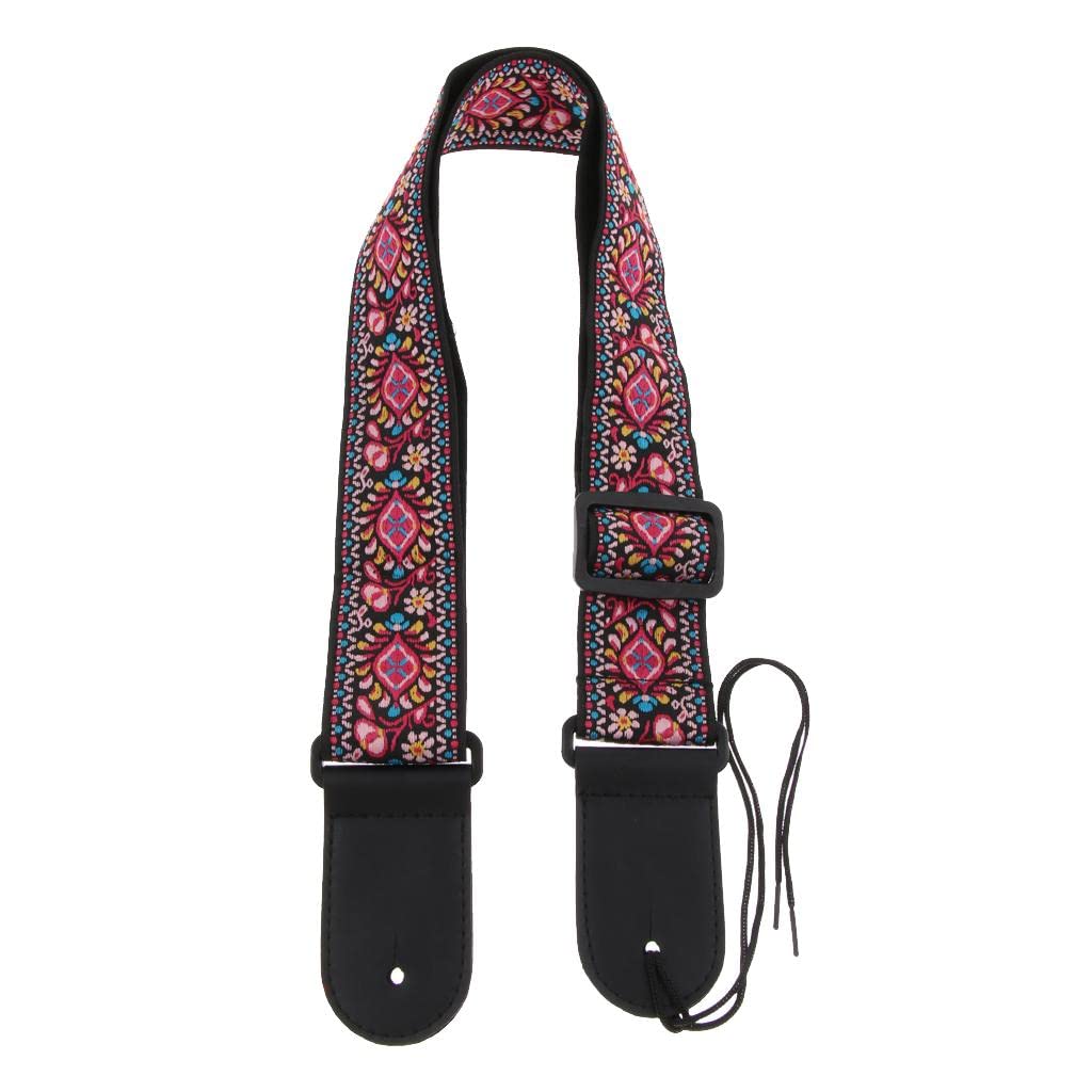 MERISHOPP Adjustable Guitar Strap with Pick Holder for Acoustic Electric Guitar Bass 1|AcousticElectric Guitar|Electric Guitar|