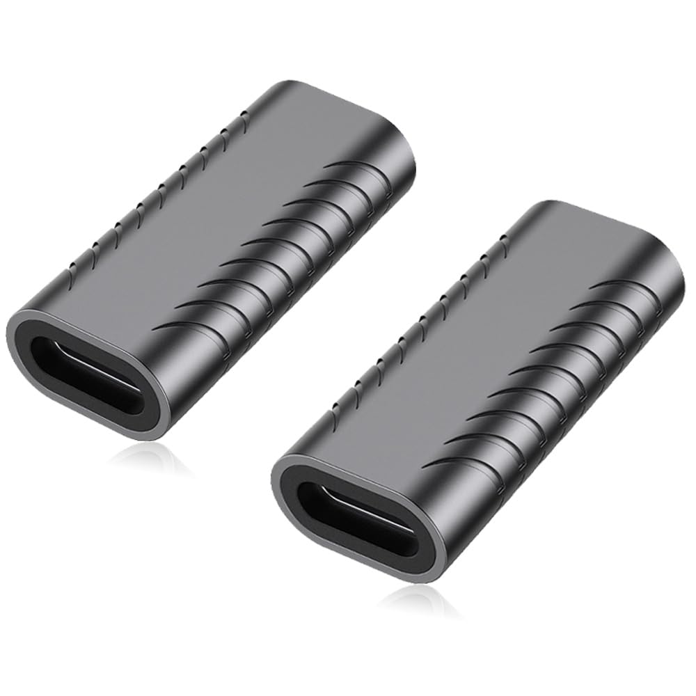 AuviPal 240W USB C Coupler (2 Pack), USB Type C Female to Female Adapter Extender Support up to 40Gbps Data Transfer, 240W Power