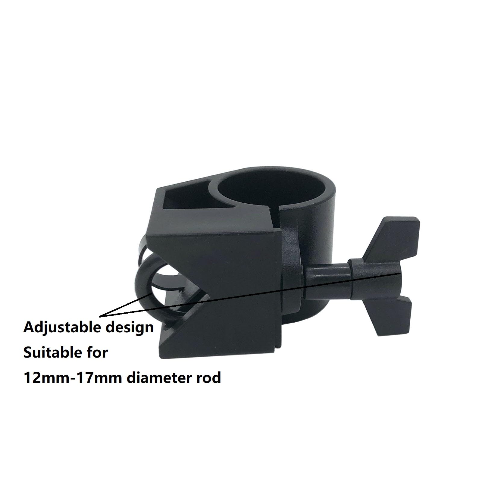 Tuoren Electronic Drum Rack Clamp Adjustable 12Mm-37Mm Drum Rack T Clamp, Percussion Drum Rack Tube Clip Bracket For 1.46Inch El