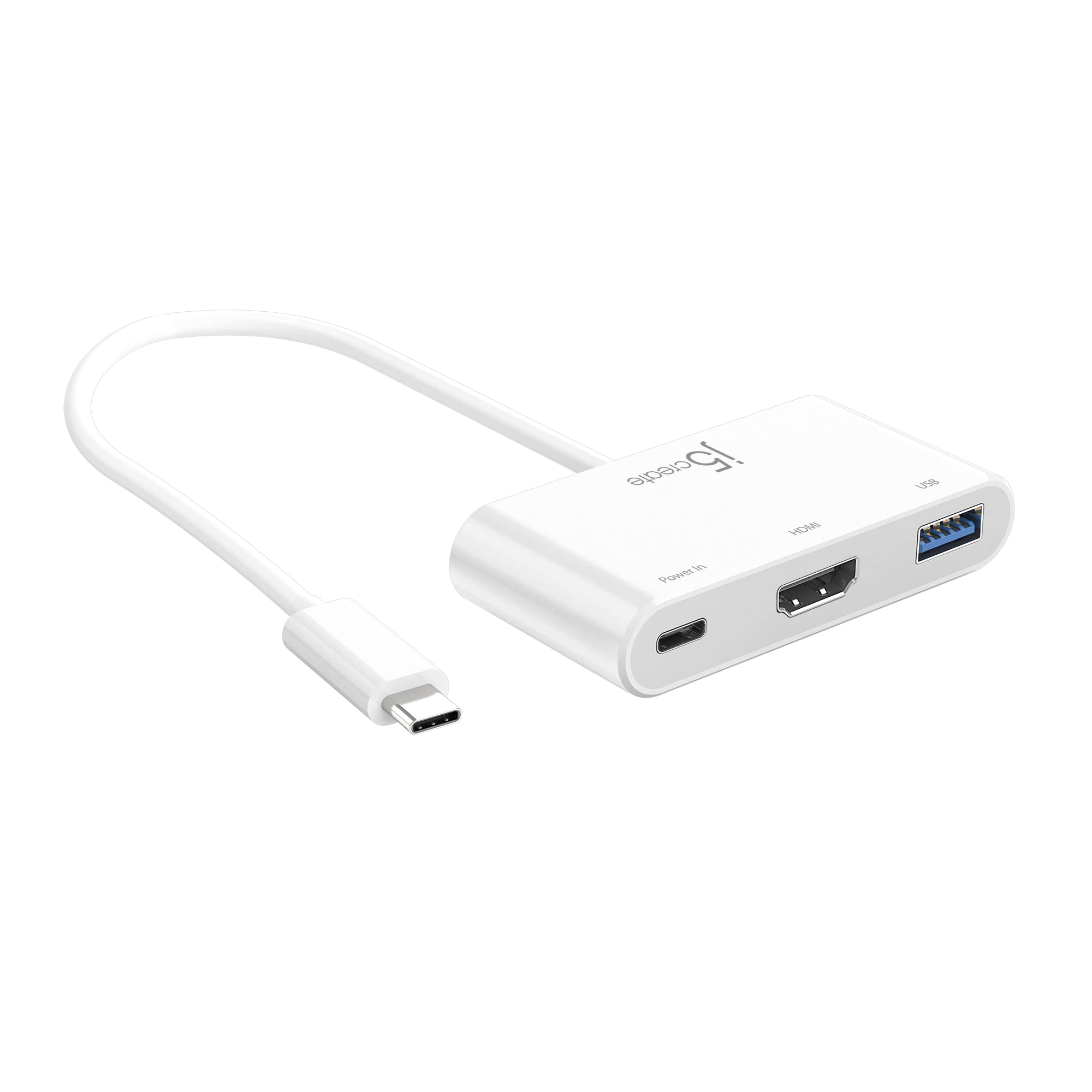 j5create USB TypeC to 4K HDMI and USBA 3.0 with PD 100W PassThrough Charging, for MacBook, Chromebook, iPad Pro or USBC Lapt