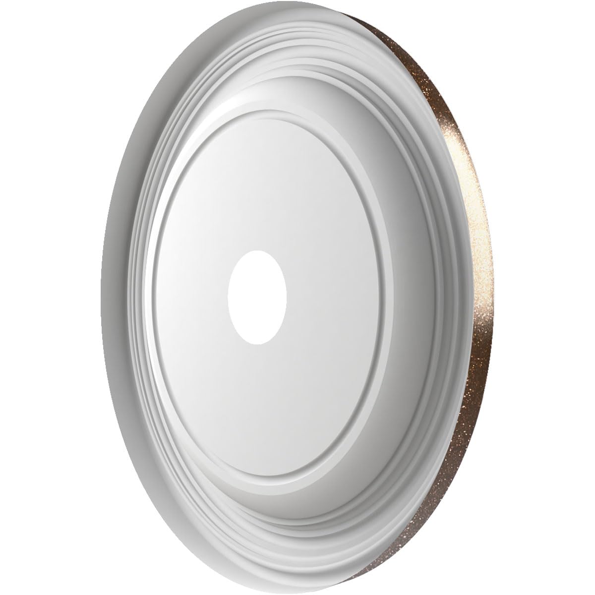 22Od X 3 1/2Id X 1 1/2P Traditional Thermoformed Pvc Ceiling Medallion (Fits Canopies Up To 13 1/2), Textured Metallic Mystic Br