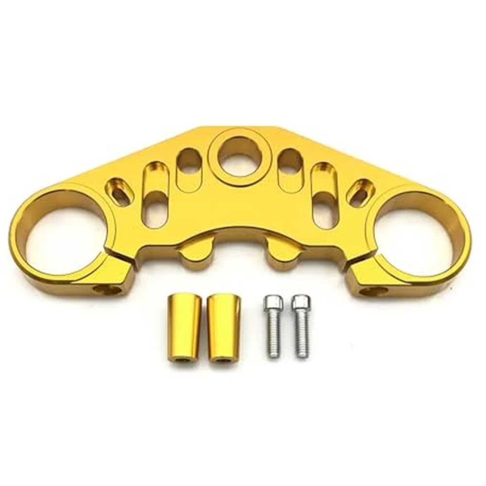 CNC Aluminum Motorcycle Top Triple Clamp for Yamaha R15  Upper Fork Holder Panel  Front Fork Stem Handlebar Bracket Mount (Yel