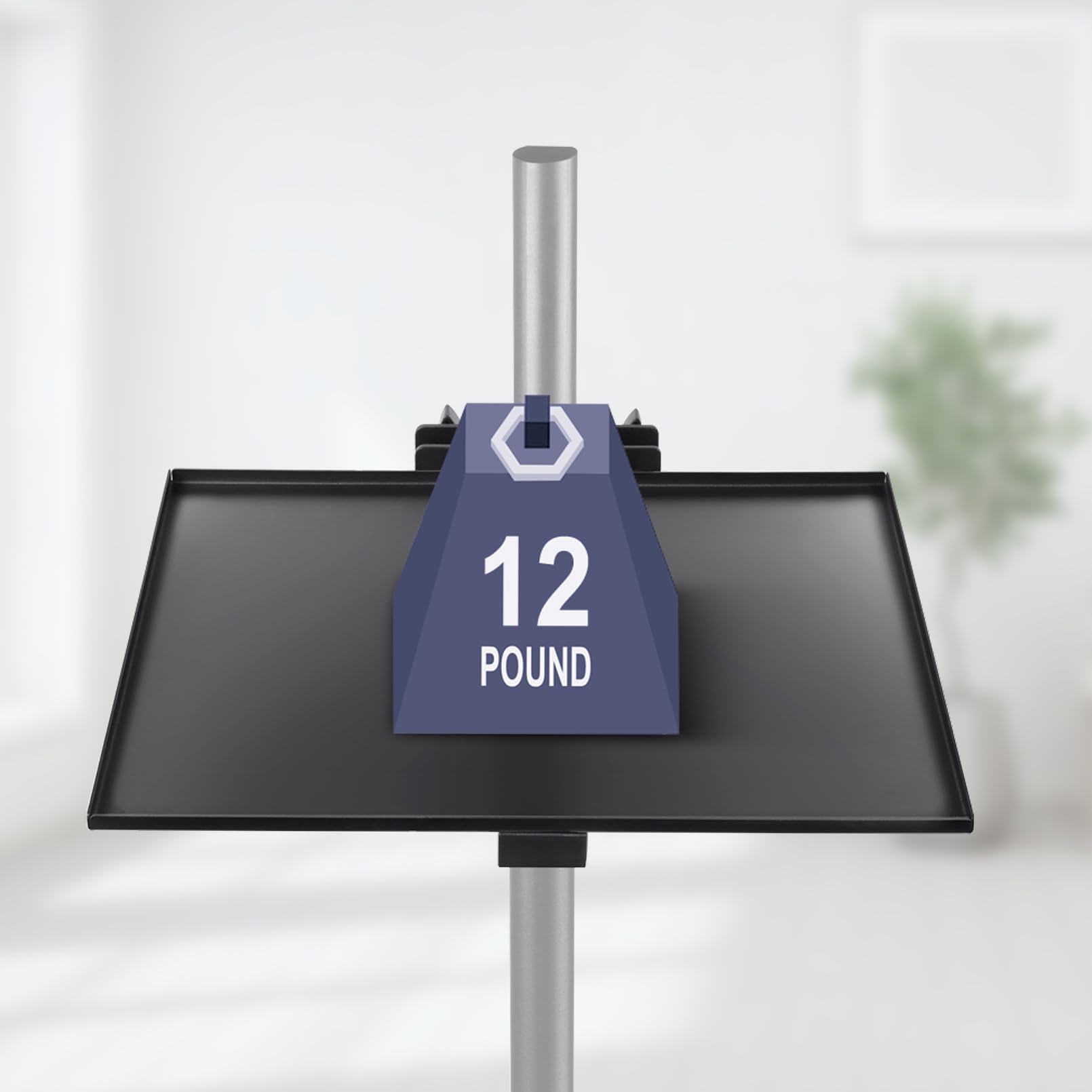 Rannsgeer Steel Tray For Microphone Stand Clamp-On (10.8 X 7.8)