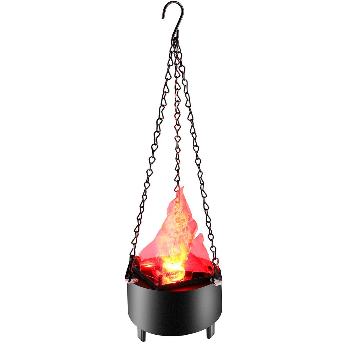 Mifxin Electric Led Flame Fire Light Hanging Brazier Lamp Simulated 3D Fire Flame Lighting For Halloween Christmas Party Bar Sta