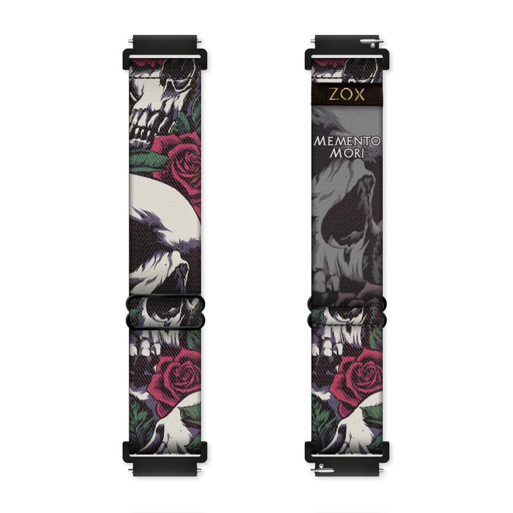 Zox Android Smart Watch Band - Memento Mori | Soft, Adjustable Elastic Band With Motivational Affirmations And Beautiful Artwork