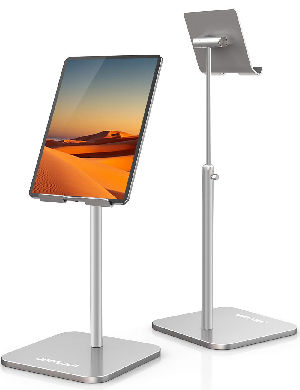 Odosola Tablet Stand Height Angle Adjustable, Eye Level Desktop Ipad Stands Tablet Holder For Home Office, Cradle Dock For Ipad 