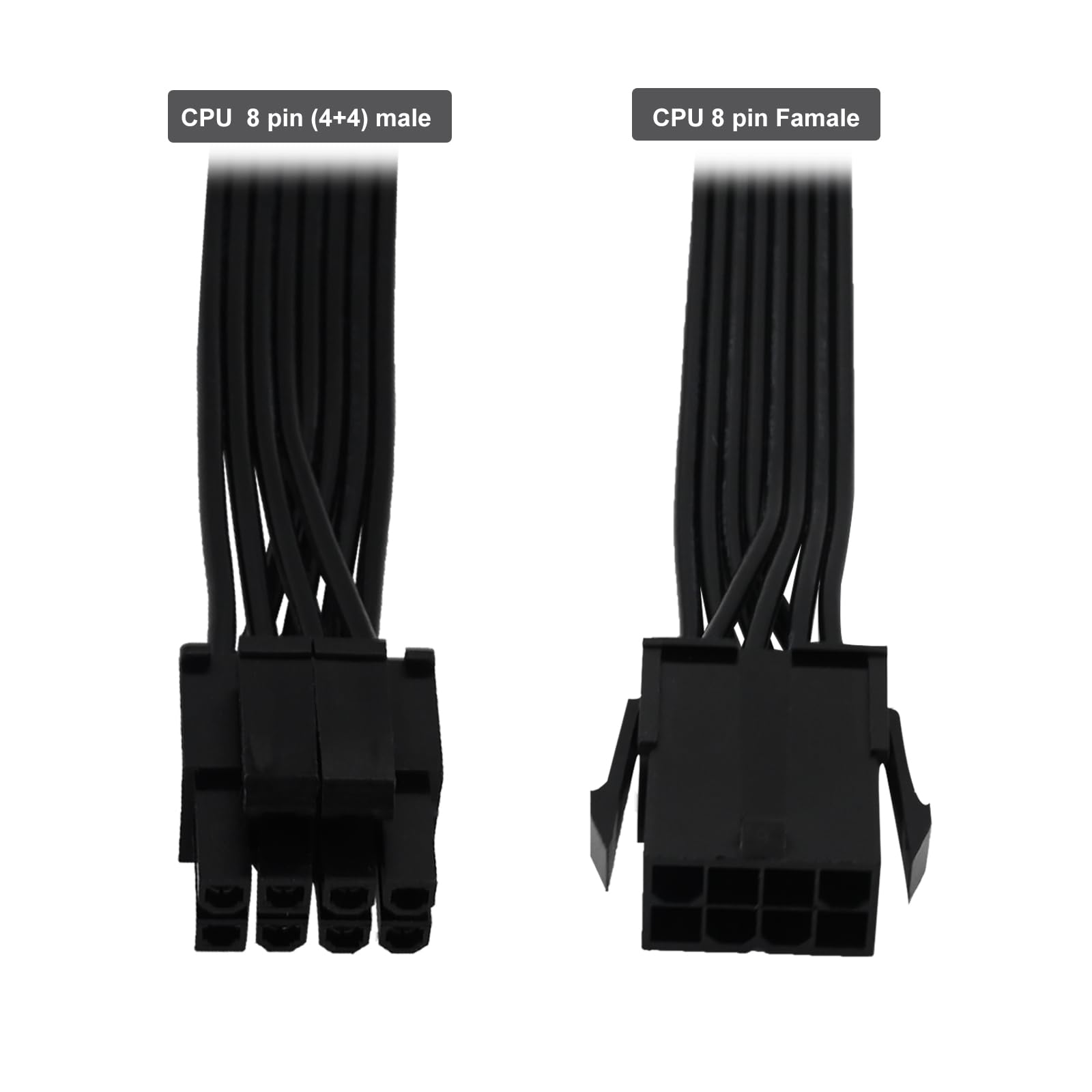 Comeap Cpu 8 Pin Extension Cable Cpu 8 Pin Female To 8 Pin(4+4) Male Eps 12V Extension For Motherboard (Not Pcie Vga) 33 Inch (8