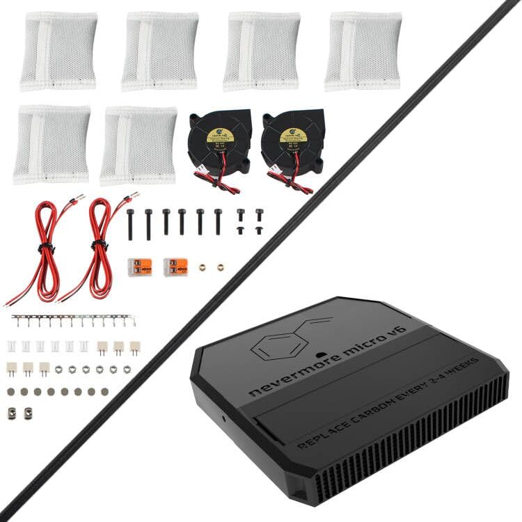 Fysetc 3D Printer Voron2.4 Filter: Nevermore Micro   V6 Activated Carboon Filters Not Include Printed Part With 5015 24V Blower