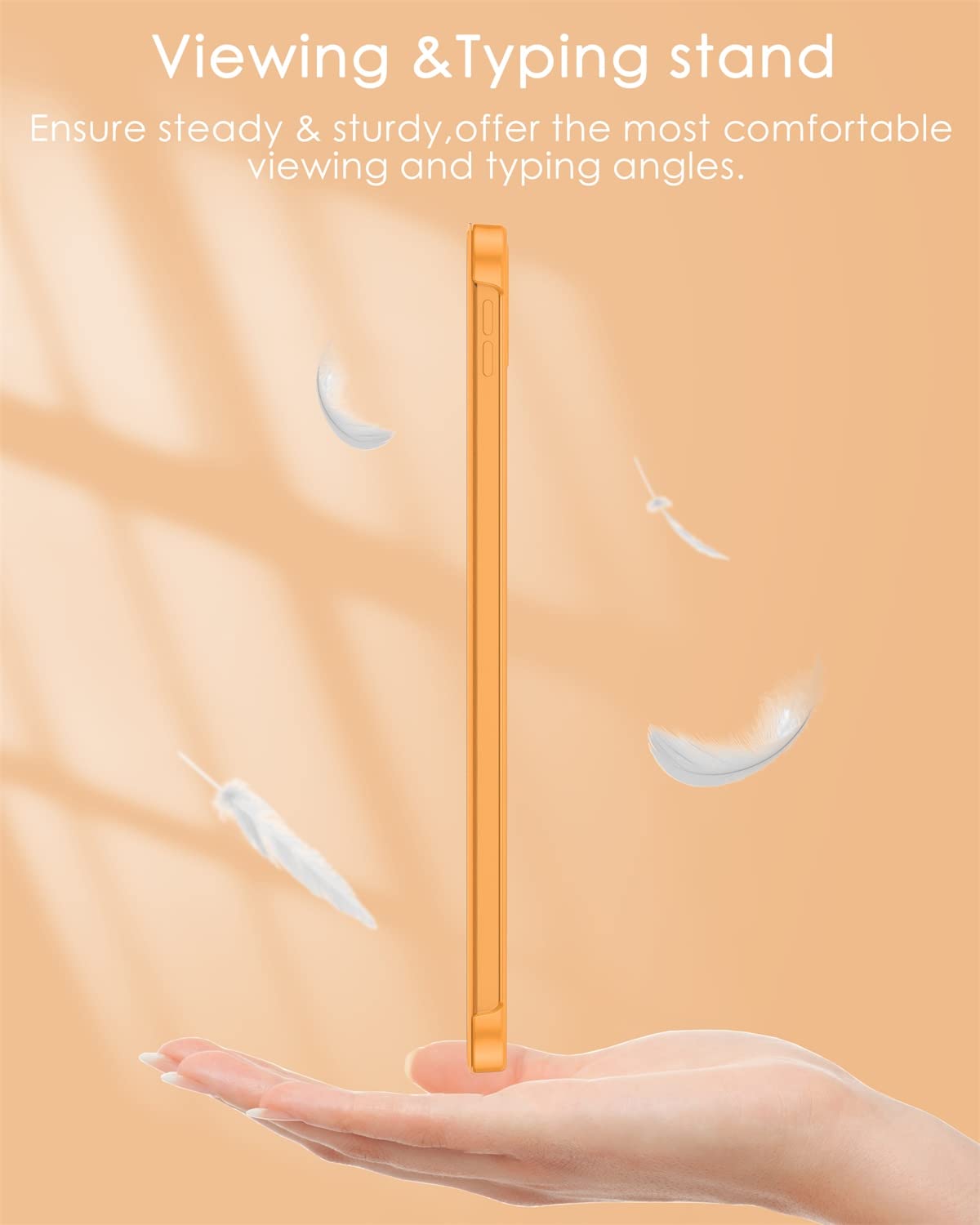 Soke Case For Ipad 11Th Generation (A16) 11 Inch 2025 & 10Th Gen 10.9 Inch 2022   [ Auto Wake/Sleep + Slim Trifold Stand], Protective Hard Pc Back Cover For Apple Ipad 11/10   Citrus