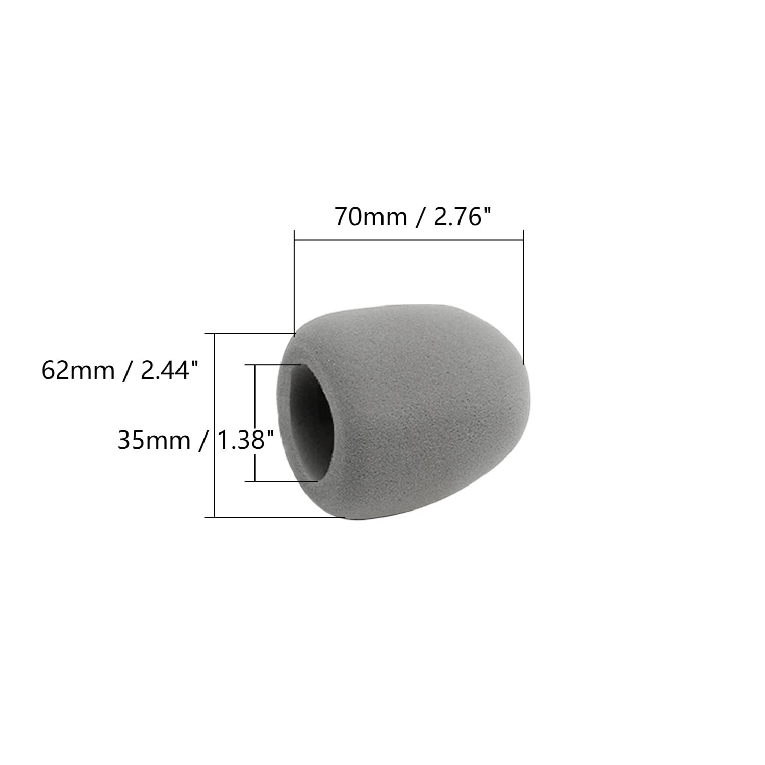 Fielect 5Pcs Microphone Cover Sponge Foam Mic Cover Handheld Microphone Windscreen Shield Protection Micro Foam Filter Gray For Ktv Broadcasting