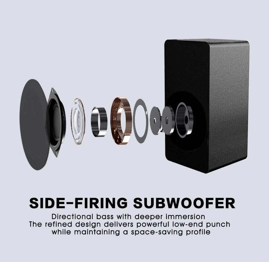 Larksound 2.1 Ch Sound Bar With Subwoofer, 31'' Soundbar For Smart Tv With Hdmi, Optical, Aux, Bluetooth, Usb - Surround Sound S