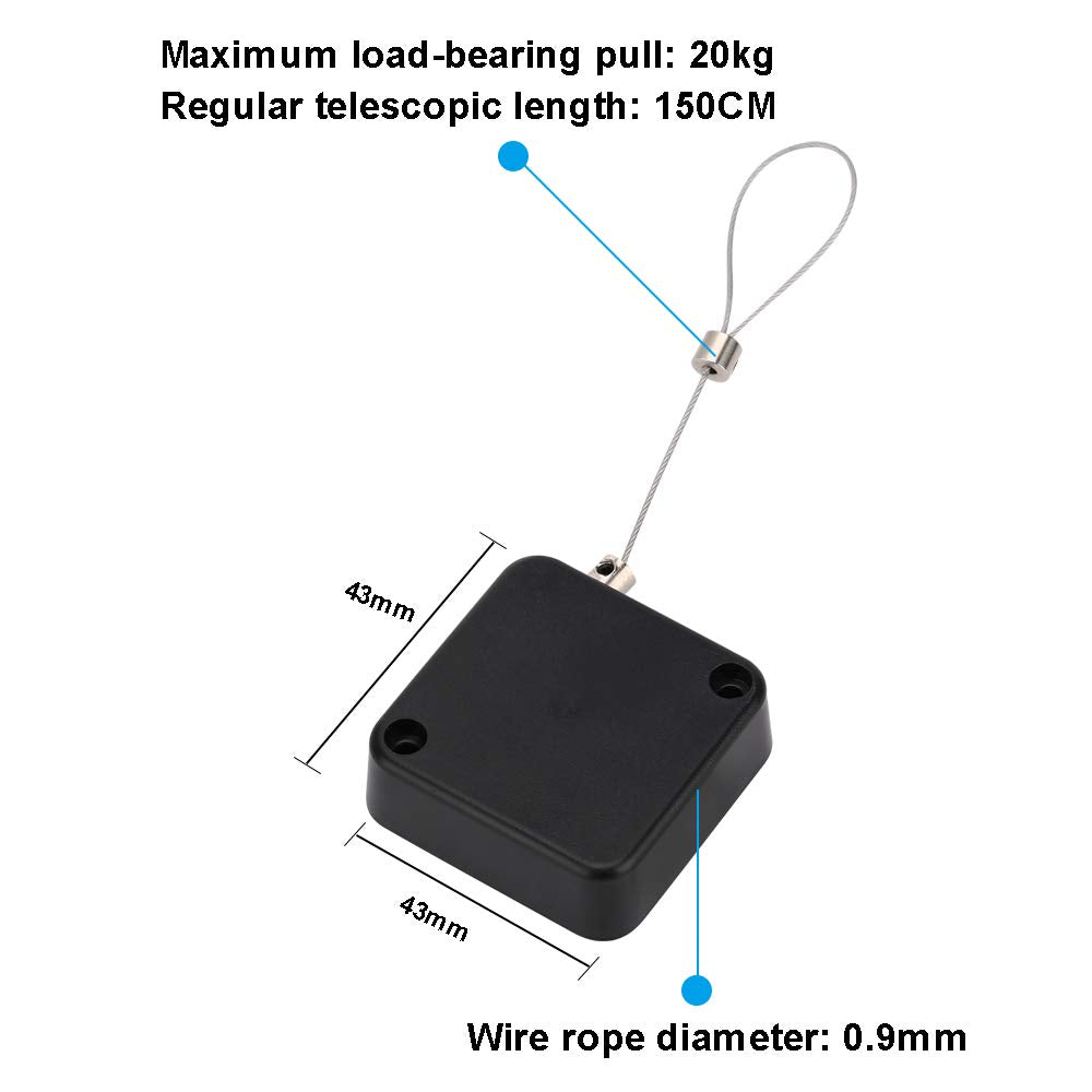 Loradar Retractable Cable Lock With Cable Tethers Customizable Cable Tether Stop Lost Of Conference All Kinds Adapters And Safet