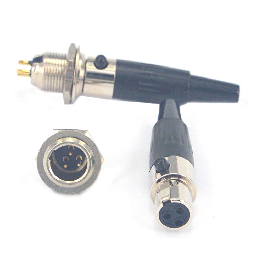 Onelinkmore Diy 3 Pin Mini Xlr Connector Ta3F Audio Microphone Adapters With Plug Chassis Mount Mini Xlr Jack 3 Pin Mini Xlr Cab