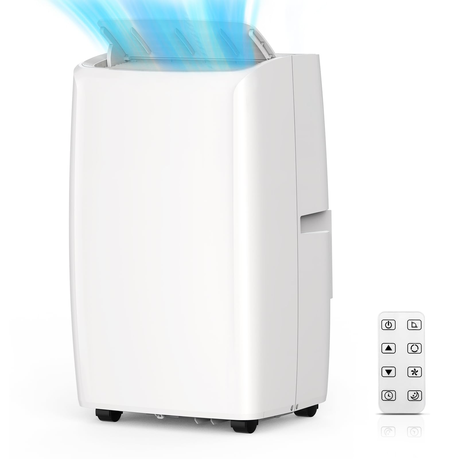 3-In-1 Portable Air Conditioner - 14,000 BTU, Cools Rooms Up to 550 Sq Ft, Includes Remote Control, Window Kit, and Dehumidifier