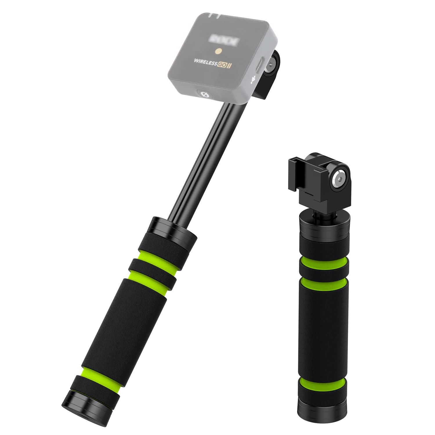 YOUSHARES Metal Handle for RODE Wireless Go 2 & Microphones, Stretchable Interview Mic Handle for Rode Go 2 Accessories