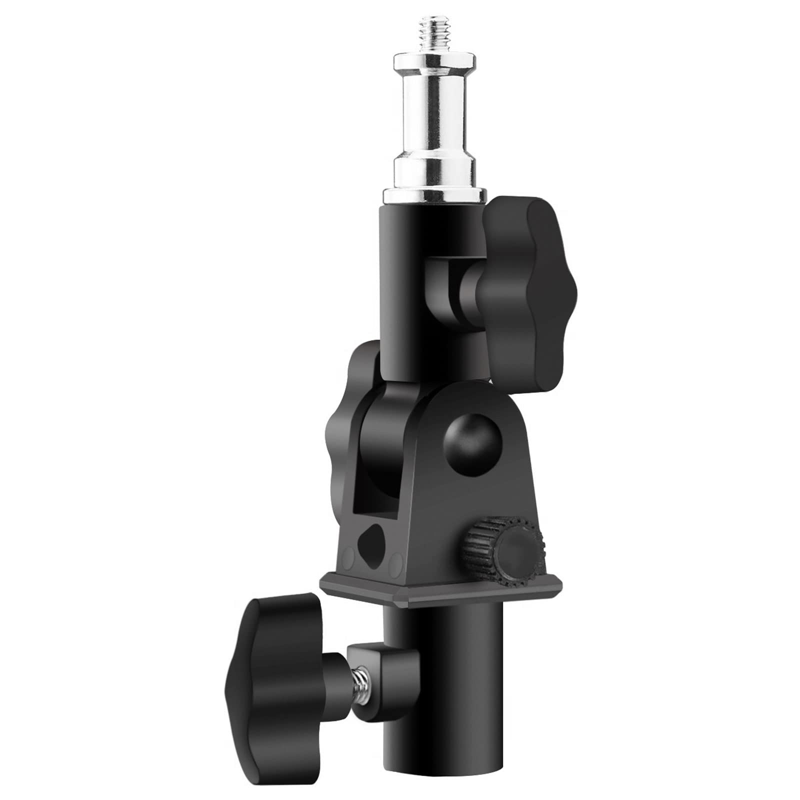 Wellmaking U Shape Camera Flash 180�Swivel Mount Bracket With Standard 1/4 To 3/8 Inch Metal Male Screw Spigot Stud Compatible For Umbrella Softbox Reflector Holder Stand For Video Light Studio Light