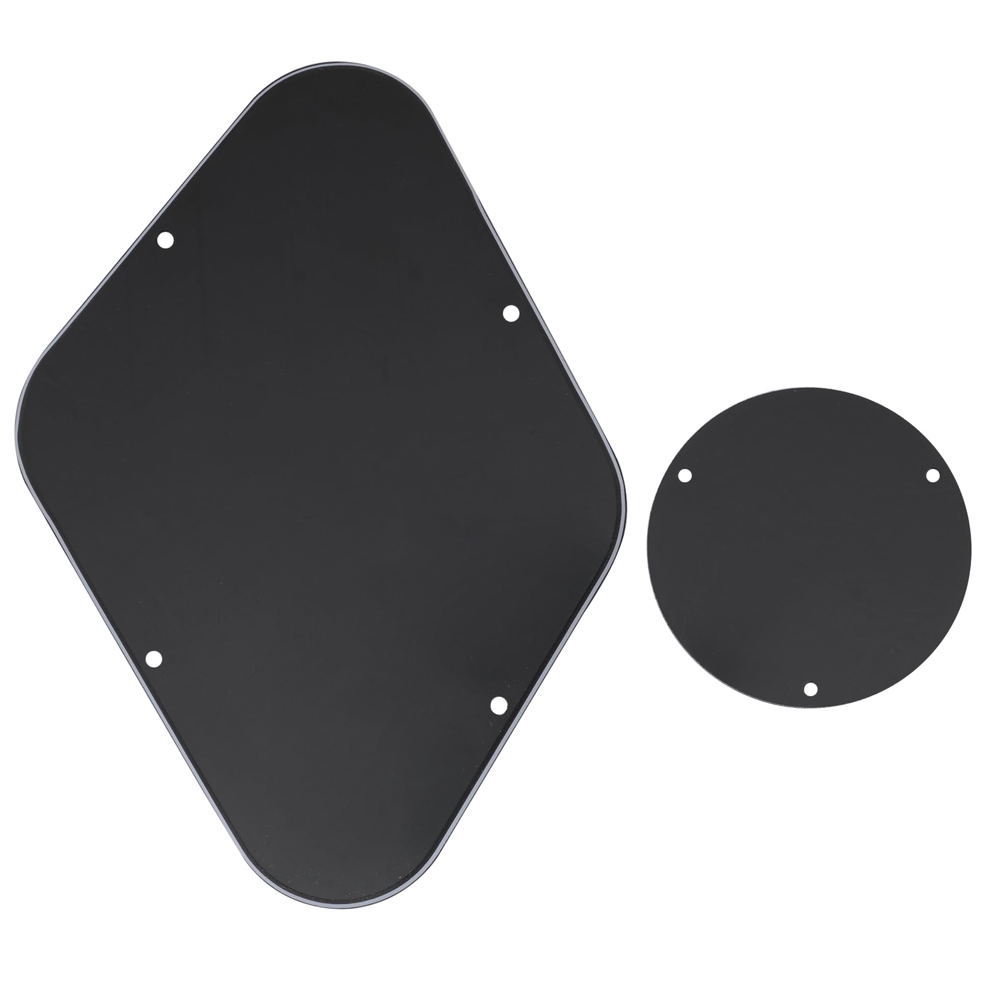Musiclily Lp Rear Control Plate Switch Plate Cavity Cover For Usa Les Paul Electric Guitar, 3Ply Black