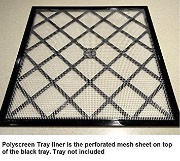 Excalibur 14'' X 14'' Polyscreen Mesh Tray Screen Inserts For 5 And 9 Tray Excalibur Dehydrators (5 Pack)