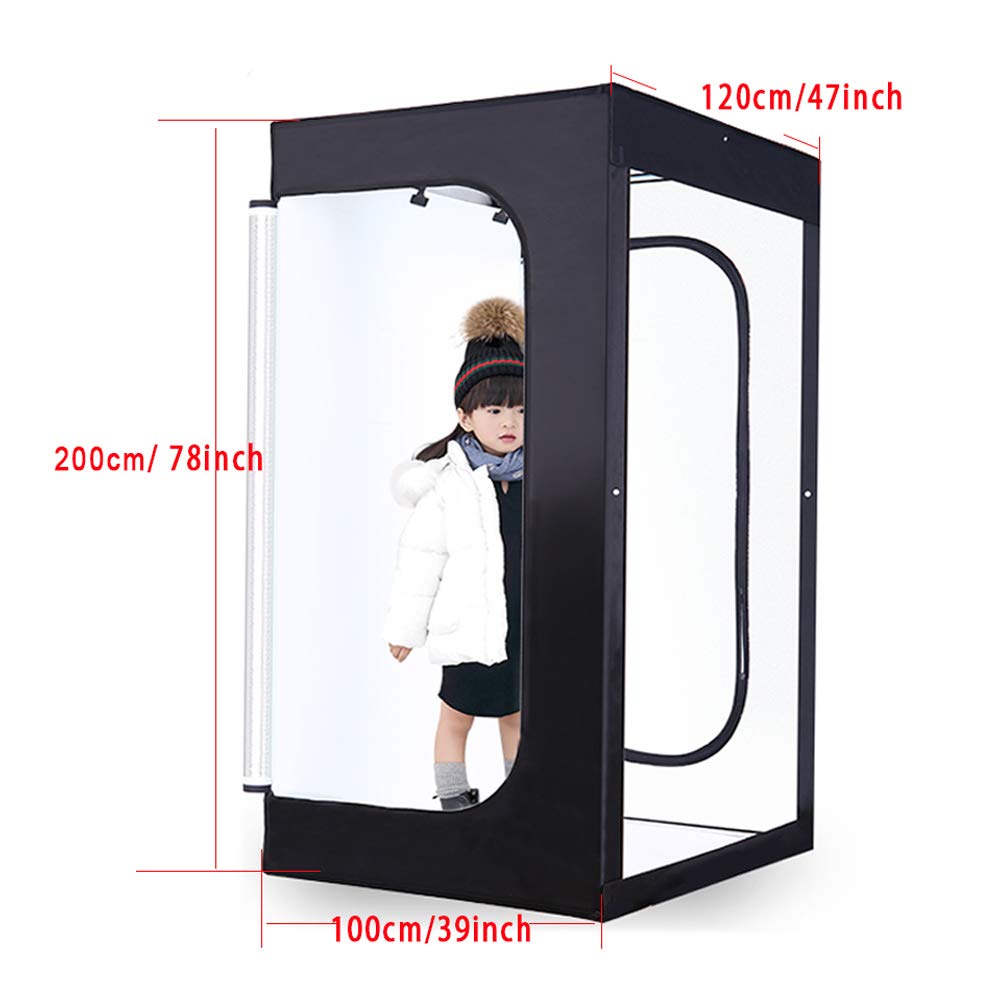 Light Box Photography Led Photo Studio Large Lightbox Professional 47X39X78 Inch Dimmable Video Continuous Lighting Cube Shootin